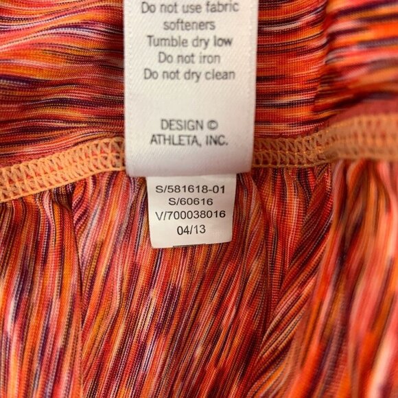 Athleta Short Sleeve Active Tee Womens Size XXS Orange Cycling Beach Top - Picture 5 of 9